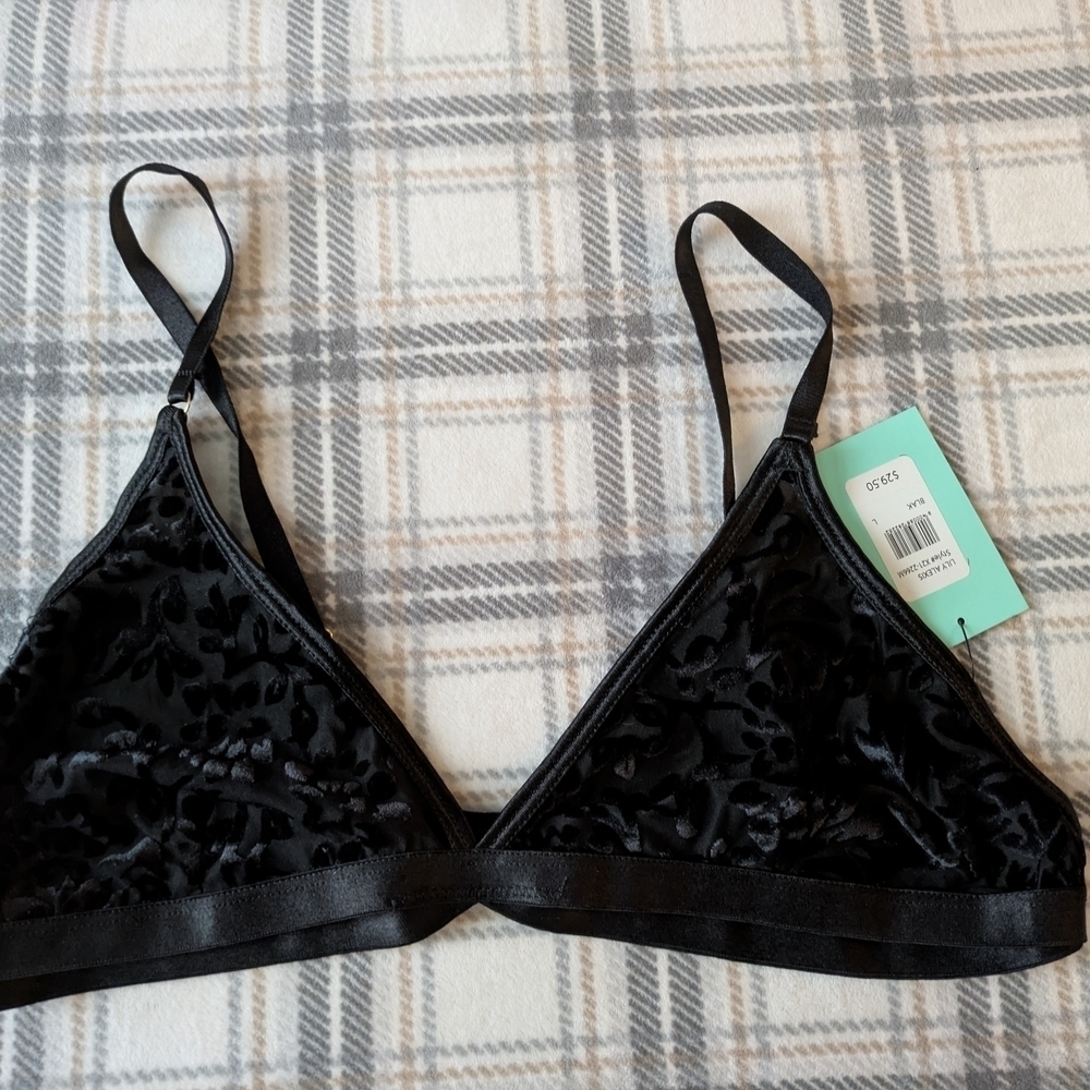 Alexis Black Lace Bralette with Adjustable Straps